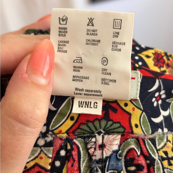 Vintage Esprit Button-Front Mosiac Skirt – Bold Floral Print – 1980s/90s - Picture 11 of 12